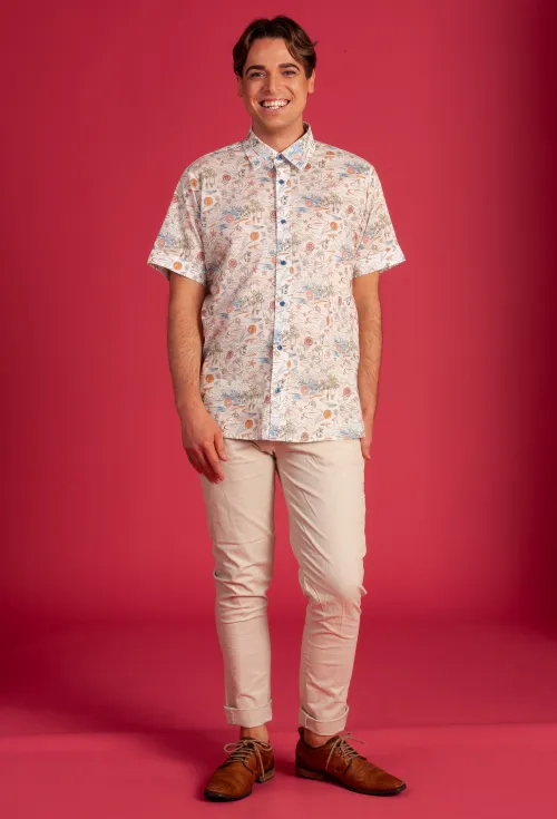 Swaye looking great in our 'L A Dream' Liberty Short Sleeve Shirt